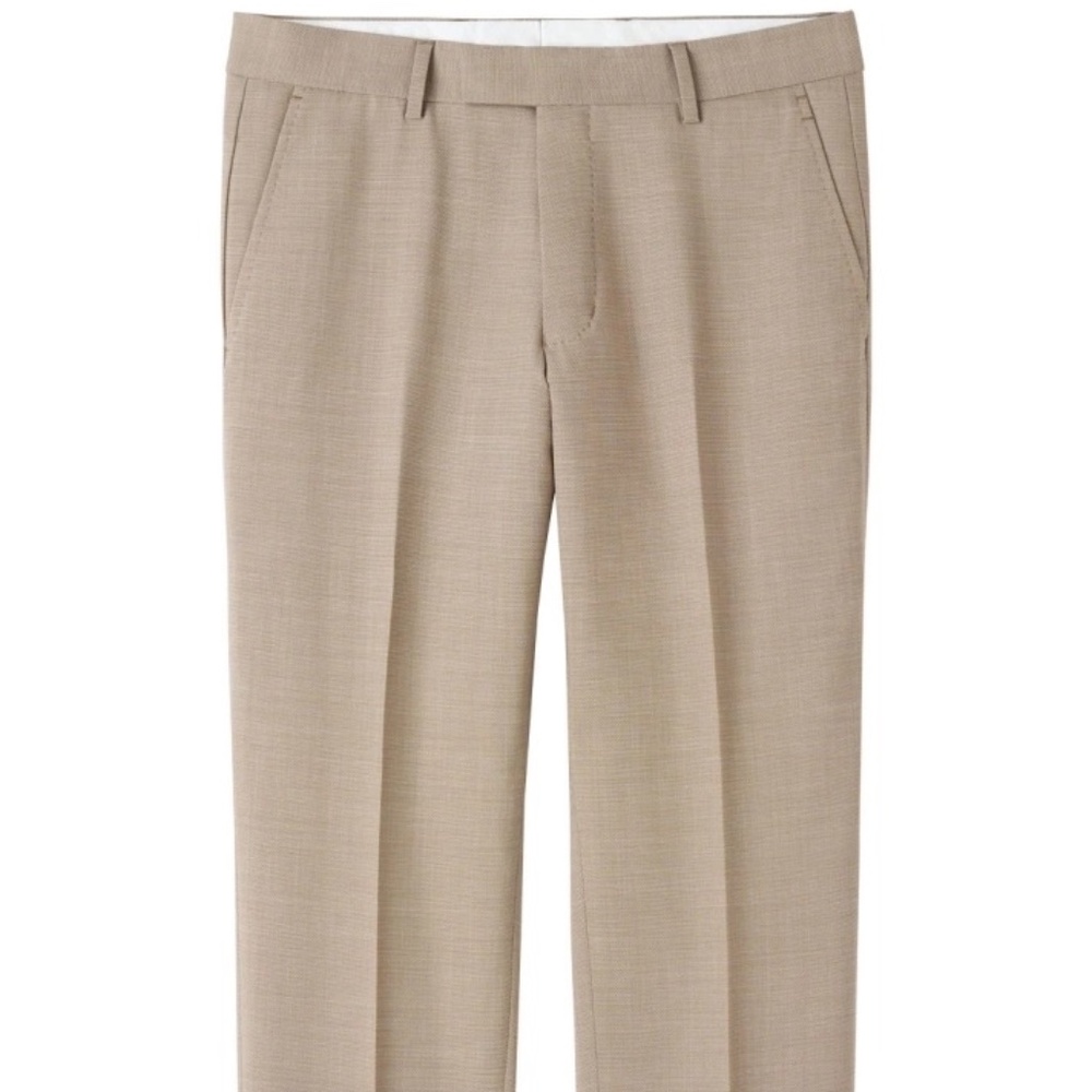 Tiger of Sweden Men's Trousers, Tenuta Wool Suit Pants, Khaki /Beige, Size 38